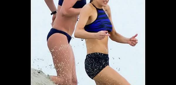  Alexandra Daddario in Shorts on the Set of ‘Baywatch’ in Georgia